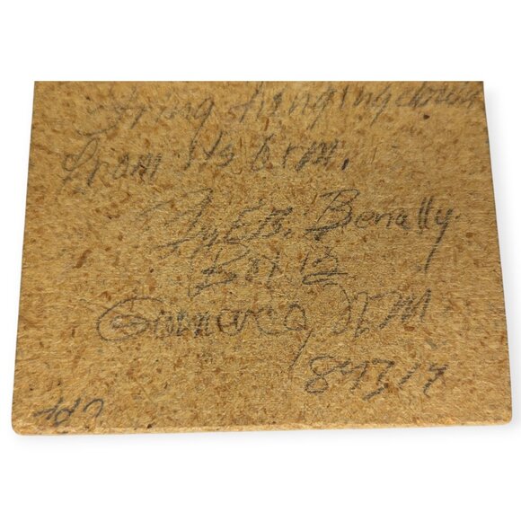 Native American Sand Art Painting "Healing God" Signed 3" x 6" New Mexico - Picture 7 of 14